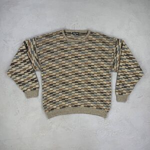 Vintage Serafini Acrylic Knit Crewneck Sweater Men's XXL